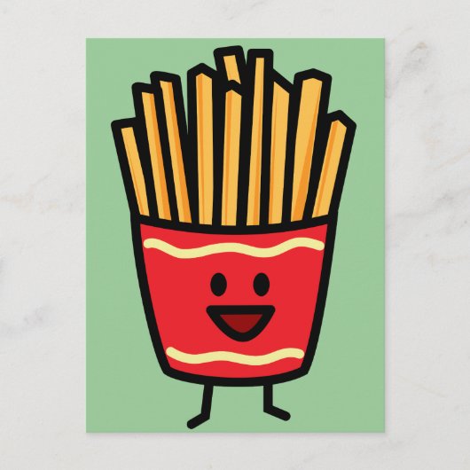 Happy French Fries Briefkaart (Voorkant)