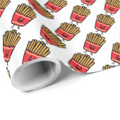 Happy French Fries Cadeaupapier (Rol Hoek)