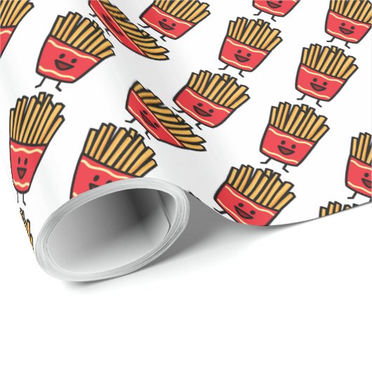 Happy French Fries Cadeaupapier (Rol Hoek)