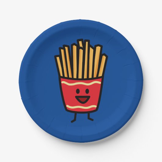 Happy French Fries Papieren Bordje (Voorkant)