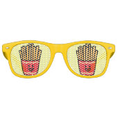 Happy French Fries Retro Zonnebril (Voorkant)