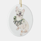 Happy Frenchie Keramisch Ornament (Rechts)