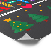 Happy Fri-yay Christmas Teacher Festive Holiday Sc Poster (Hoek)
