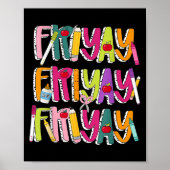 Happy Fri-yay Vrijdag Liefhebbers Lerarenleven Vri Poster (Voorkant)
