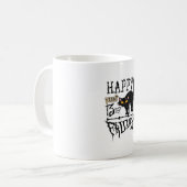 Happy Friday 13th Black Cat Scary Halloween Shirt Koffiemok (Voorkant links)