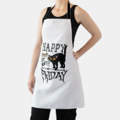 Happy Friday 13th Black Cat Scary Halloween Shirt Schort (Insitu)