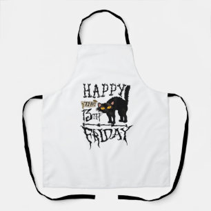 Happy Friday 13th Black Cat Scary Halloween Shirt Schort