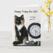 Happy Friday 13th- Ik heb je tv gerepareerd Kaart (Gele Bloem)