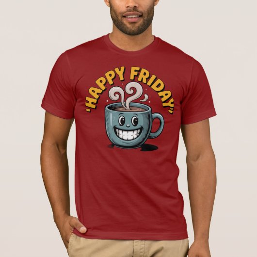 Happy Friday Coffee Mok – Grappig Weekend Shirt (Voorkant)