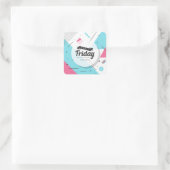 Happy Friday - Enjoy Your Weekend Vierkante Sticker (Tas)