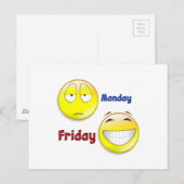 Happy Friday Face Briefkaart (Voorkant / Achterkant)