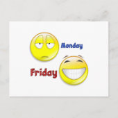 Happy Friday Face Briefkaart (Voorkant)
