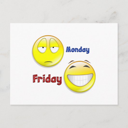 Happy Friday Face Briefkaart (Voorkant)