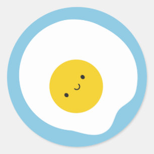 Happy Fried Egg Ronde Sticker