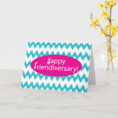 Happy Friendiary Chevron Design Kaart (Gele Bloem)