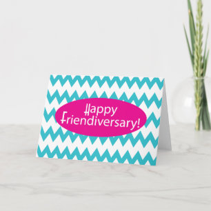 Happy Friendiary Chevron Design Kaart
