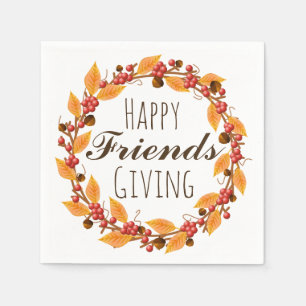 Happy Friends geven Herfst Autumn Leaves Wreater Servetten