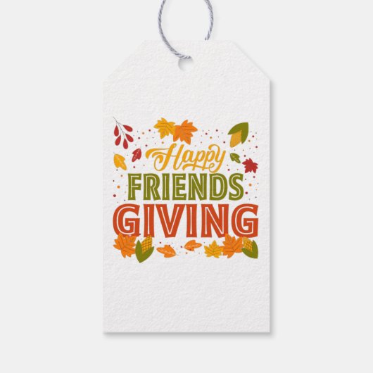 Happy Friends Giving Cadeaulabel (Achterkant)