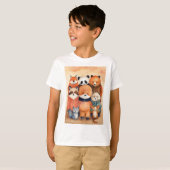 Happy Friends Knuffelen kind Tshirt (Voorkant volledig)