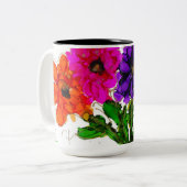 Happy Friends Tweekleurige Koffiemok (Voorkant links)