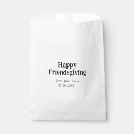 Happy friendsgiving add name with love date simple bedankzakje