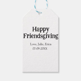 Happy friendsgiving add name with love date simple cadeaulabel