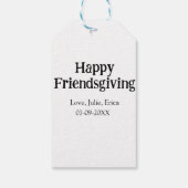Happy friendsgiving add name with love date simple cadeaulabel (Achterkant)