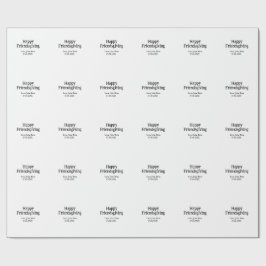 Happy friendsgiving add name with love date simple cadeaupapier