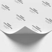 Happy friendsgiving add name with love date simple cadeaupapier (Hoek)