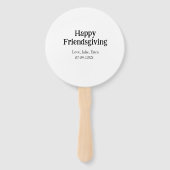 Happy friendsgiving add name with love date simple handwaaier (Achterkant)