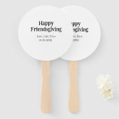Happy friendsgiving add name with love date simple handwaaier (Voorkant en achterkant)