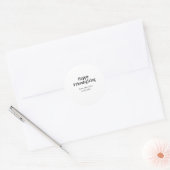 Happy friendsgiving add name with love date simple ronde sticker (Envelop)