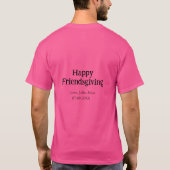Happy friendsgiving add name with love date simple t-shirt (Achterkant)