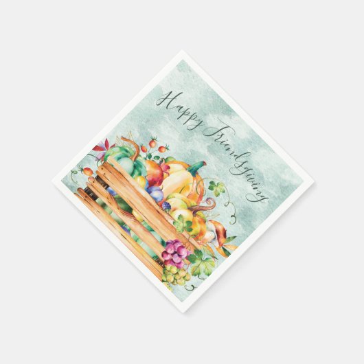 Happy Friendsgiving Dinner Party Herfst Herfst Servet (Hoek)