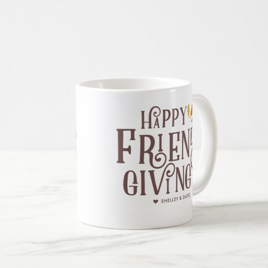 Happy Friendsgiving Herfst Festive - Gepersonalise Koffiemok (Voorkant rechts)