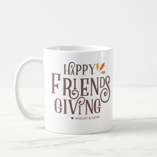 Happy Friendsgiving Herfst Festive - Gepersonalise Koffiemok (Links)