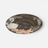 Happy Friendsgiving Herfst Pumpkin Waterverf Flora Papieren Bordje (Gekanteld)