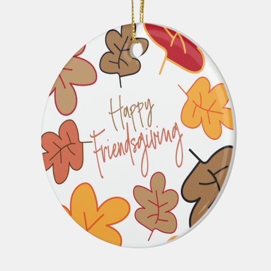 Happy Friendsgiving-keramisch Ornament (Links)