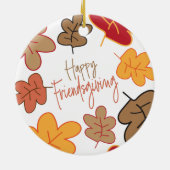 Happy Friendsgiving-keramisch Ornament (Achterkant)