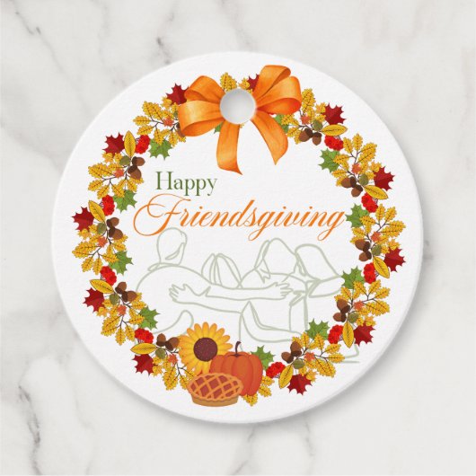 Happy Friendsgiving-Label Bedankjes Labels (Voorkant)