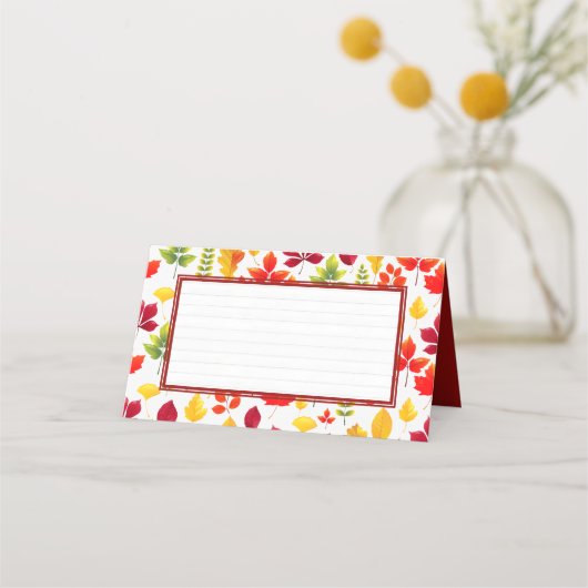 Happy Friendsgiving najaarsfeast van de avondeten Plaatskaartje (Achterkant)