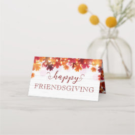 Happy Friendsgiving najaarsfeast van de avondeten Plaatskaartje