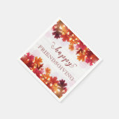 Happy Friendsgiving najaarsfeast van de avondeten Servet (Hoek)