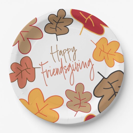 Happy Friendsgiving Paper-Bord Papieren Bordje (Voorkant)