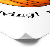 Happy Friendsgiving pompoen bedankt Poster (Hoek)