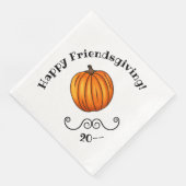 Happy Friendsgiving pompoen eenvoudig Servet (Hoek)
