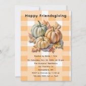 Happy Friendsgiving Pumpkins & Autumn Leaves Kaart (Voorkant)