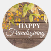 Happy Friendsgiving Ronde Sticker (Voorkant)
