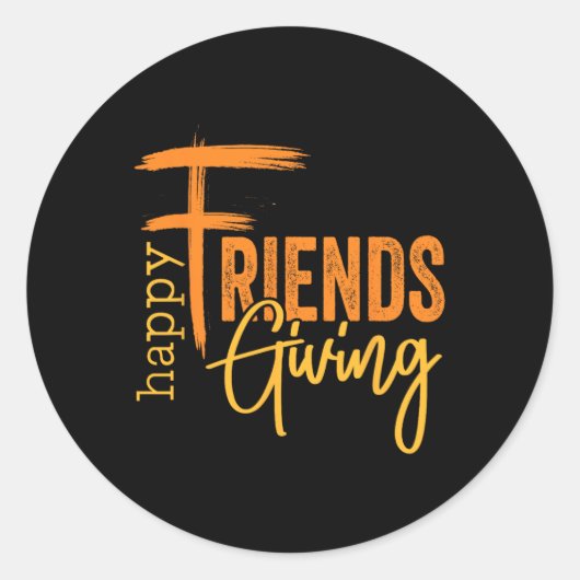 Happy Friendsgiving Squad Grappige Thanksgiving 1 Ronde Sticker (Voorkant)