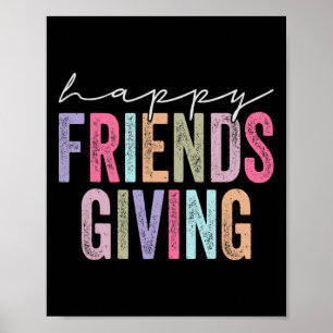 Happy Friendsgiving Squad Grappige Thanksgiving Poster